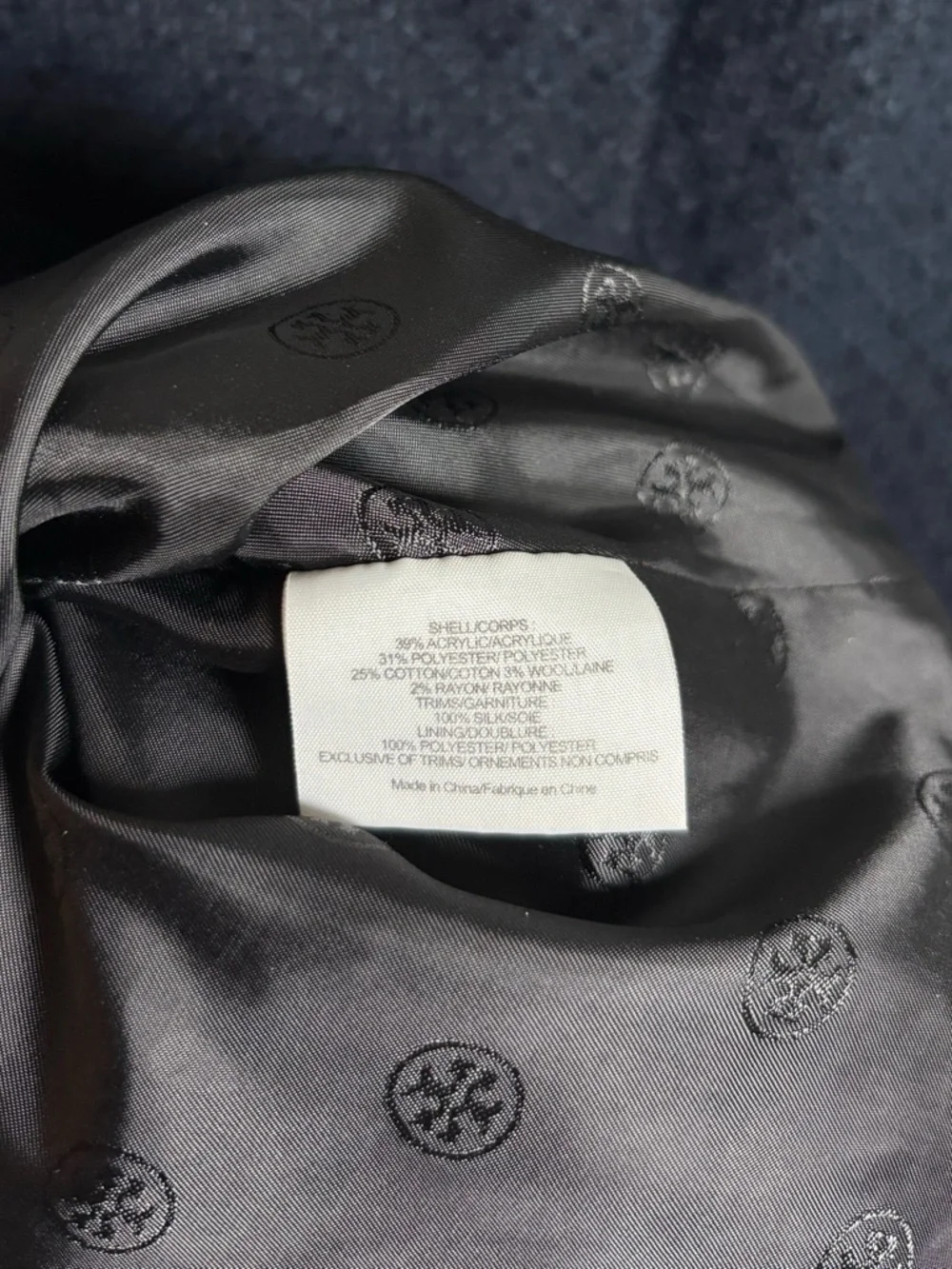 Tory Burch Navy Tweed Natalie Sheath Dress Preppy Resortwear Quiet Luxury - Picture 9 of 9